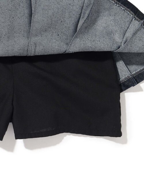 SHOO・LA・RUE（シューラルー）の「◆【110-140cm】インパン付きデニムプリーツスカート（デニムスカート・キッズ・ネイビー系5/ブルー系5・11/12/13/14）」の6枚目の写真