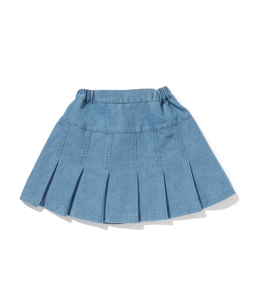 SHOO・LA・RUE（シューラルー）の「◆【110-140cm】インパン付きデニムプリーツスカート（デニムスカート・キッズ・ネイビー系5/ブルー系5・11/12/13/14）」の17枚目の写真