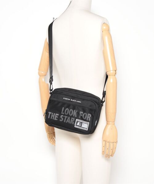 【本日中発送】ブラック ショルダーバッグ 撥水ナイロン A4対応 7ポケット ビッグショルダーバッグ（ショルダー