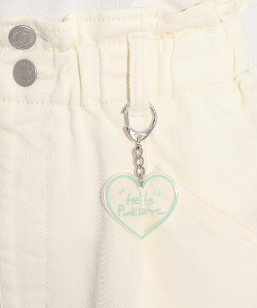 PINK-latte（ピンクラテ）の「◆【130cmサイズあり/キーホルダー付き/ウエスト調整可】ウエストタックスカート（スカート・キッズ・ブルー系8/ブルー系9/ベビーピンク/オフホワイト・15 /16/14/13）」の17枚目の写真