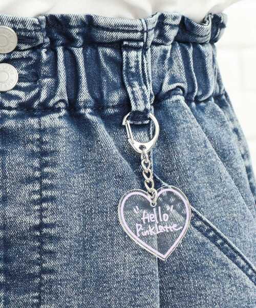 PINK-latte（ピンクラテ）の「◆【130cmサイズあり/キーホルダー付き/ウエスト調整可】ウエストタックスカート（スカート・キッズ・ブルー系8/ブルー系9/ベビーピンク/オフホワイト・15 /16/14/13）」の15枚目の写真