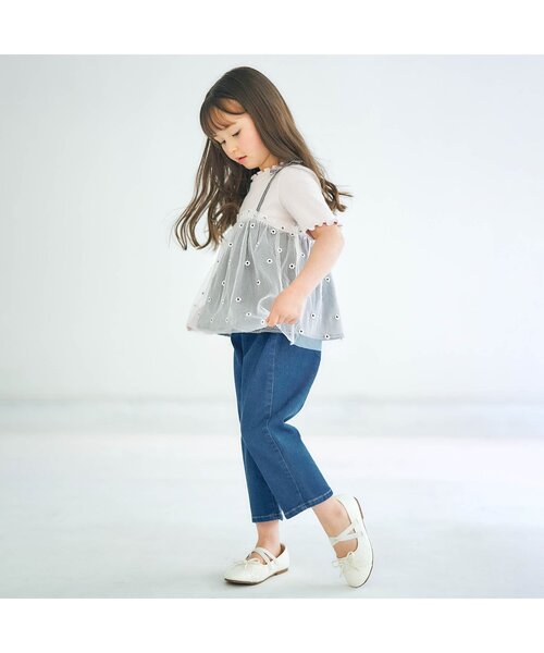 apres les cours（アプレレクール）の「ウエストスカラップパンツ（その他パンツ・キッズ・サーモンピンク/ブルー/アイボリー/サックスブルー・80/130/140/100/120/110/90）」の19枚目の写真