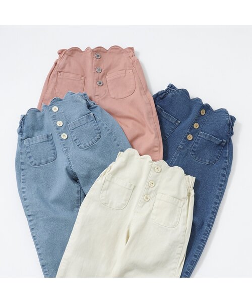 apres les cours（アプレレクール）の「ウエストスカラップパンツ（その他パンツ・キッズ・サーモンピンク/ブルー/アイボリー/サックスブルー・80/130/140/100/120/110/90）」の5枚目の写真