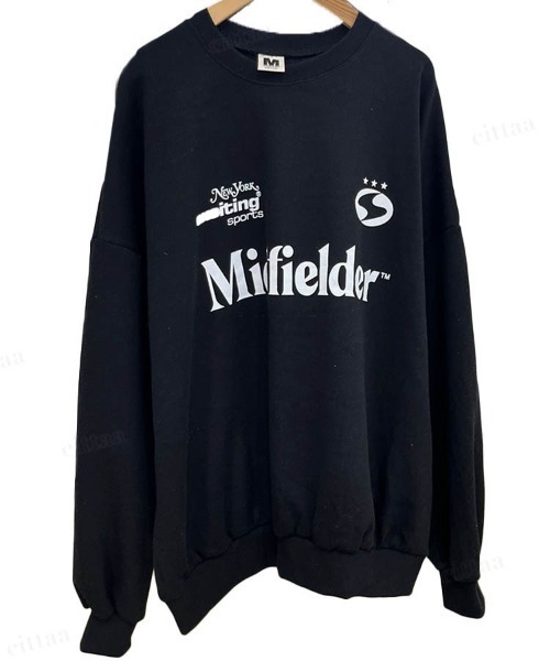 Dalfwin（ダールフィン）の「Midfielderプリントオーバーサイズスポーツウェア風スウェットトレーナー（スウェット・レディース・チャコールグレー/ブラック/グレー系その他・FREE）」の11枚目の写真