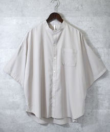 Anytime Songs | ポリエステル 無地バンドカラーBIGシャツ(シャツ/ブラウス)