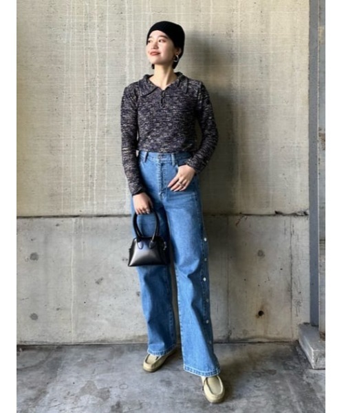 moussy - マウジー　ニットポロ MOUSSY（マウジー）の「OPEN WORK ニットポロ（ニット/セーター