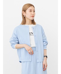 Samansa Mos2 blue | カットカーディガン（セットアップ可）(カーディガン/ボレロ)