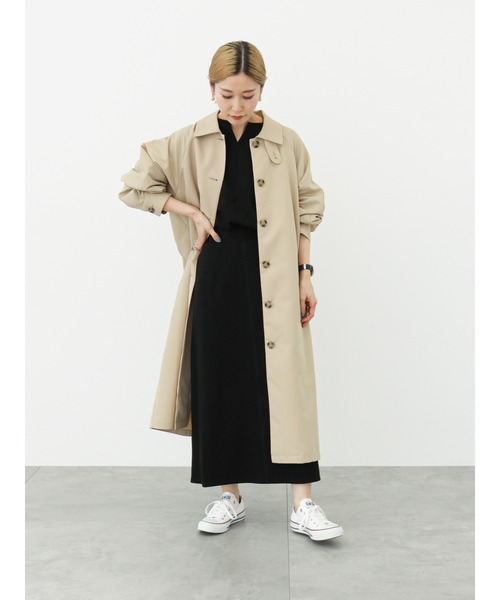 Samansa Mos2 blue(サマンサモスモスブルー)の「カットカーディガン(セットアップ可)(カーディガン/ボレロ・レディース・ライトベージュ/ブルー/ブラック/シルバーグレー/グリーン・フリ-)」の6枚目の写真