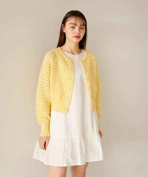 TINA:JOJUN(ティーナジョジュン)の「綿スラブ ラグランカーディガン TINA:JOJUN(カーディガン/ボレロ・レディース・レモンイエロー/オフホワイト/ネイビー/レインボー/グリーン/レッド・M)」の21枚目の写真