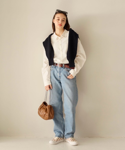 TINA:JOJUN(ティーナジョジュン)の「綿スラブ ラグランカーディガン TINA:JOJUN(カーディガン/ボレロ・レディース・レモンイエロー/オフホワイト/ネイビー/レインボー/グリーン/レッド・M)」の22枚目の写真