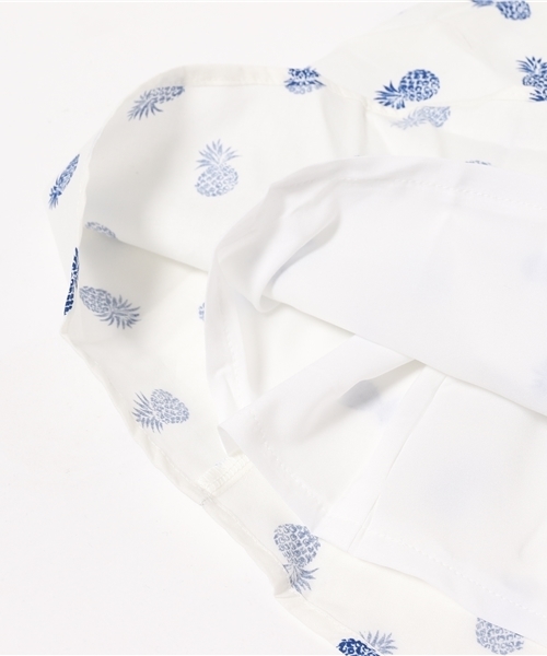 CIAOPANIC（チャオパニック）の「【Ciaopanic】　C/100パイナップル柄フレンチスリーブOP（ワンピース・レディース・ホワイト/ネイビー・FREE）」の11枚目の写真