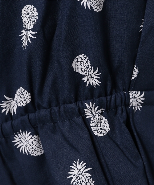 CIAOPANIC（チャオパニック）の「【Ciaopanic】　C/100パイナップル柄フレンチスリーブOP（ワンピース・レディース・ホワイト/ネイビー・FREE）」の13枚目の写真