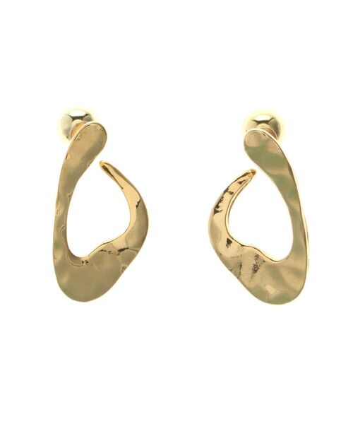 LAGUNAMOON（ラグナムーン）の「デフォメカーブピアス（ピアス（両耳用）・レディース・シルバー/ゴールド・FREE）」の2枚目の写真