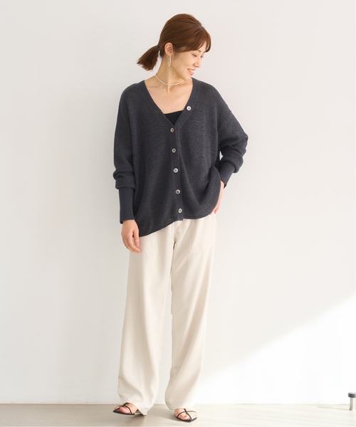 IENA（イエナ）の「《追加》アセテートライク ベイカーパンツ（その他パンツ・レディース・アイボリー/ブラック・36/34/38）」の5枚目の写真