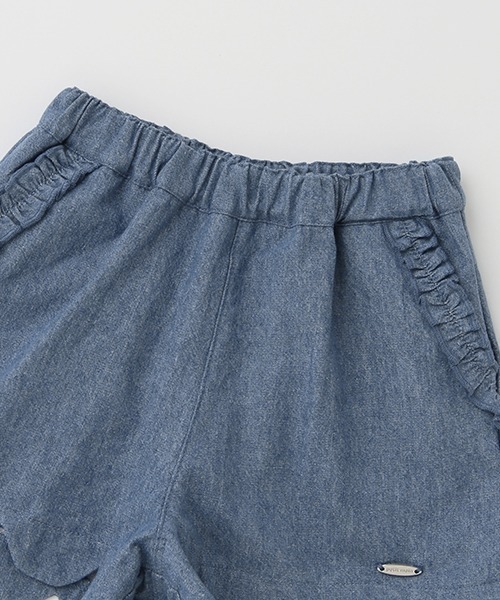 petit main（プティマイン）の「【リンク】スカラップショートパンツ(キッズ)（その他パンツ・キッズ・アイボリー/ライトベージュ/ライトピンク/ブルー/ブラック/キナリ・110cm/120cm/90cm/80ｃｍ/100cm/130cm）」の8枚目の写真