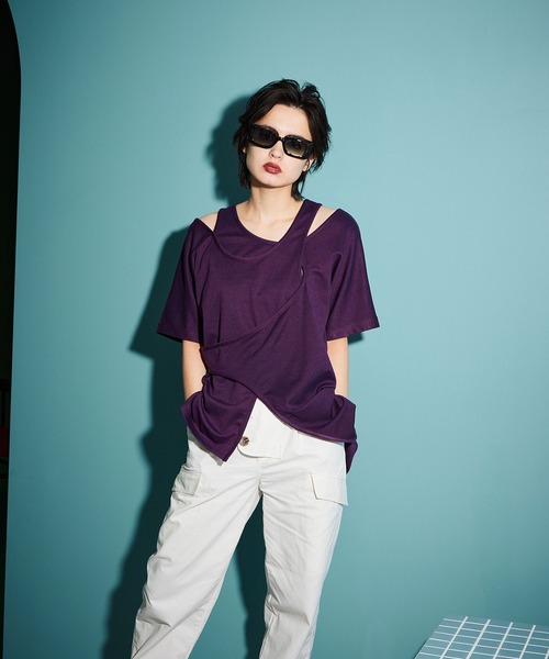 Maisones.(メゾネス)の「Button flap Trousers | ボタンフラップ パンツ(カーゴパンツ・レディース・ピンク/オフホワイト/ブラック・1/2)」の19枚目の写真