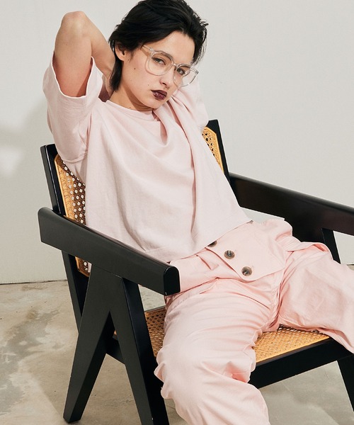 Maisones.(メゾネス)の「Button flap Trousers | ボタンフラップ パンツ(カーゴパンツ・レディース・ピンク/オフホワイト/ブラック・1/2)」の18枚目の写真