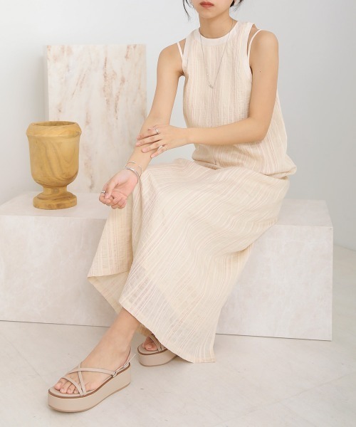 アメリカンスリーブシアーワンピース