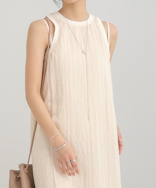 アメリカンスリーブシアーワンピース