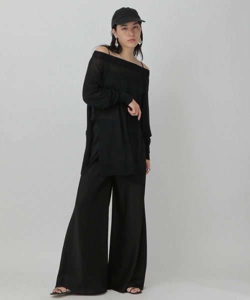 Chaos（カオス）の「Chaos(カオス)/アルフリネンニット（ニット/セーター・レディース・ブラック/グレー系その他・FREE）」の3枚目の写真