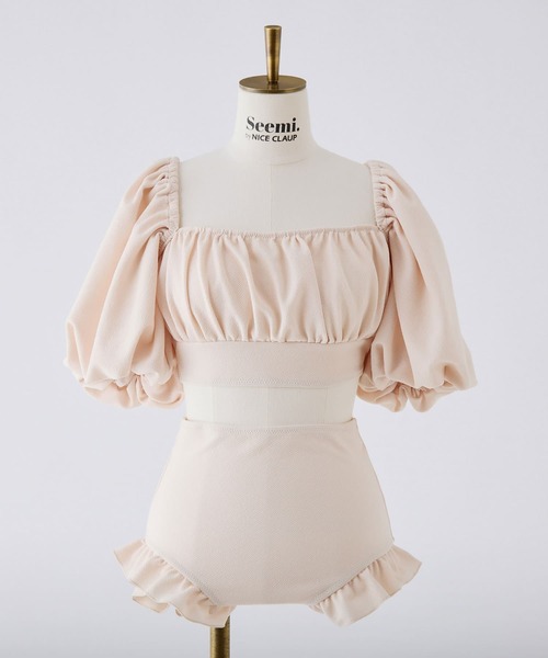 Seemi. byNICECLAUP( シーミーバイナイスクラップ)の「【Seemi 】スクエアネックswimwear /レディース水着(水着・レディース・レッド/アイボリー・FREE)」の21枚目の写真