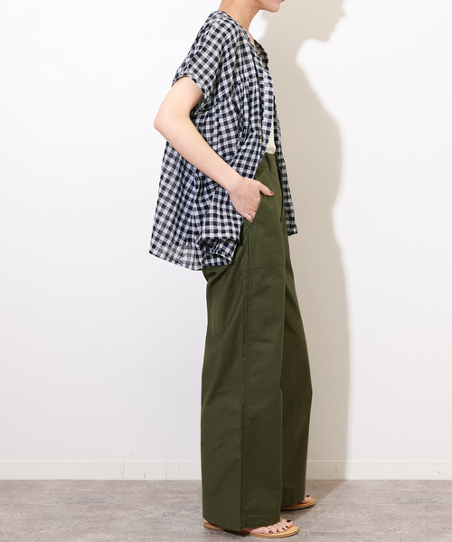 soil(ソイル)の「【SOIL/ソイル】FANCY GINGAM FRENCH/SL SH:ブラウス(シャツ/ブラウス・レディース・イエロー/ブルー/ネイビー・1)」の7枚目の写真