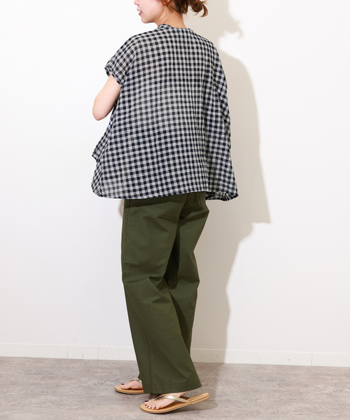 soil(ソイル)の「【SOIL/ソイル】FANCY GINGAM FRENCH/SL SH:ブラウス(シャツ/ブラウス・レディース・イエロー/ブルー/ネイビー・1)」の8枚目の写真