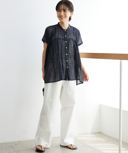 soil(ソイル)の「【SOIL/ソイル】FANCY GINGAM FRENCH/SL SH:ブラウス(シャツ/ブラウス・レディース・イエロー/ブルー/ネイビー・1)」の15枚目の写真