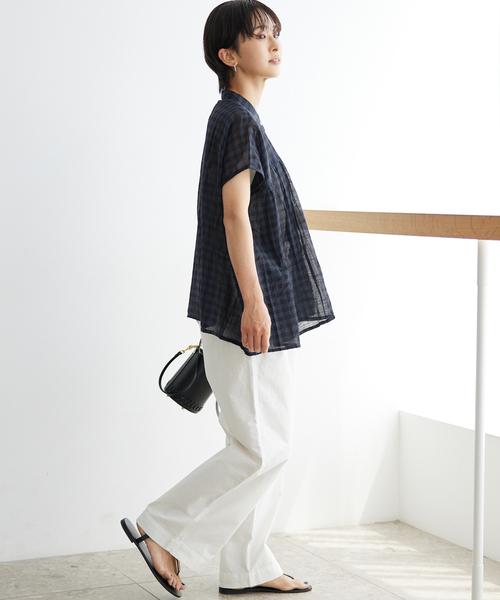 soil(ソイル)の「【SOIL/ソイル】FANCY GINGAM FRENCH/SL SH:ブラウス(シャツ/ブラウス・レディース・イエロー/ブルー/ネイビー・1)」の16枚目の写真