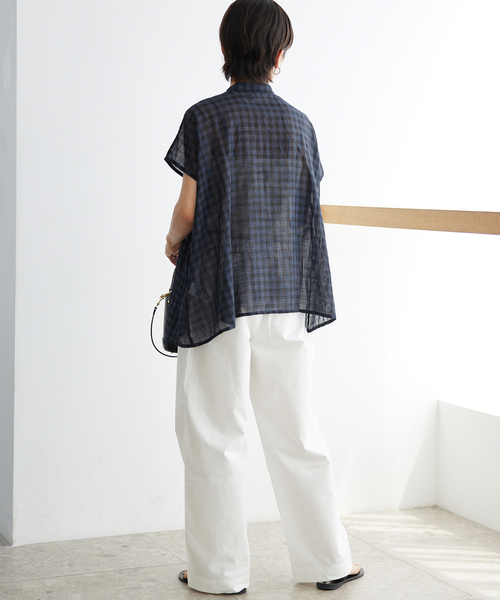 soil(ソイル)の「【SOIL/ソイル】FANCY GINGAM FRENCH/SL SH:ブラウス(シャツ/ブラウス・レディース・イエロー/ブルー/ネイビー・1)」の17枚目の写真