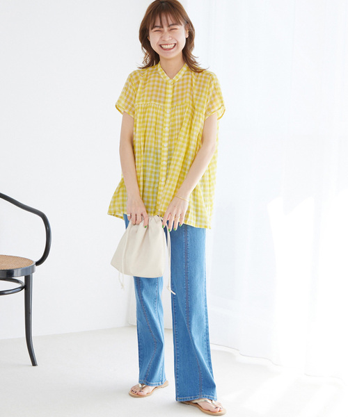 soil(ソイル)の「【SOIL/ソイル】FANCY GINGAM FRENCH/SL SH:ブラウス(シャツ/ブラウス・レディース・イエロー/ブルー/ネイビー・1)」の22枚目の写真