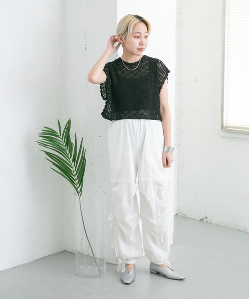 KBF（ケイビーエフ）の「クロシェニットベスト（ベスト・レディース・ブラック/ベージュ・ONE）」の20枚目の写真