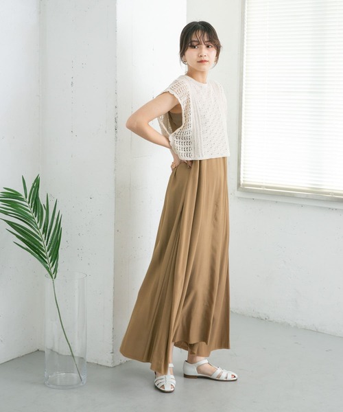 KBF（ケイビーエフ）の「クロシェニットベスト（ベスト・レディース・ブラック/ベージュ・ONE）」の11枚目の写真