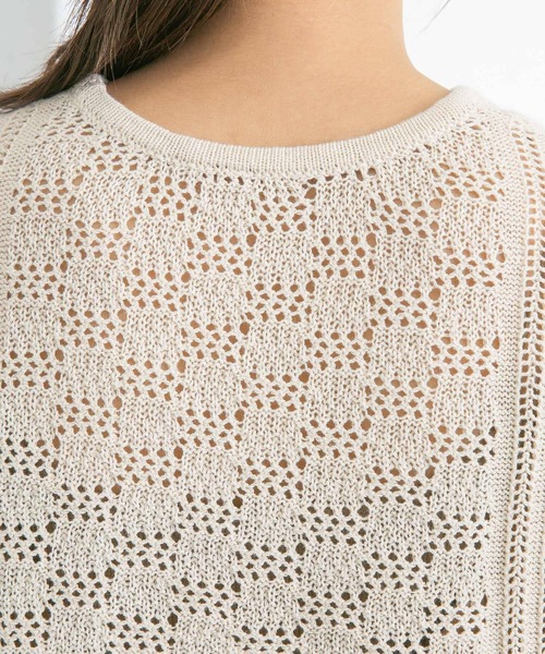 KBF（ケイビーエフ）の「クロシェニットベスト（ベスト・レディース・ブラック/ベージュ・ONE）」の19枚目の写真