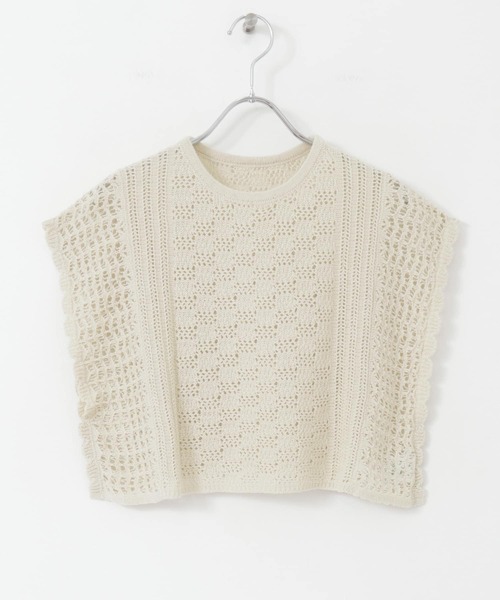 KBF（ケイビーエフ）の「クロシェニットベスト（ベスト・レディース・ブラック/ベージュ・ONE）」の9枚目の写真