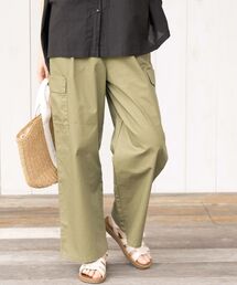 共ベルト付きカーゴワイドパンツ