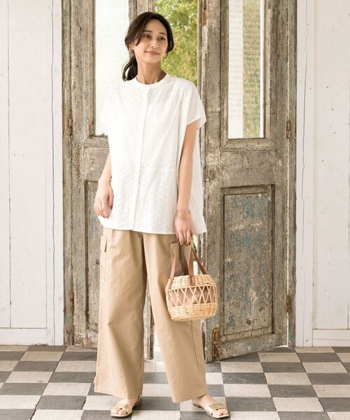 rps(アールピーエス)の「共ベルト付きカーゴワイドパンツ(カーゴパンツ・レディース・ライトカーキ/ベージュ/ブラック・フリー)」の21枚目の写真