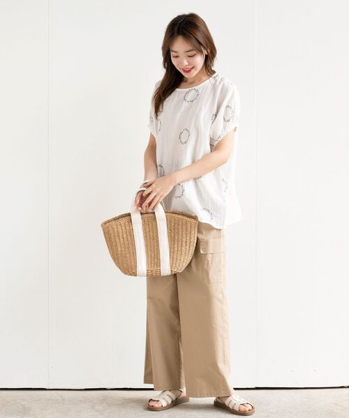 rps(アールピーエス)の「共ベルト付きカーゴワイドパンツ(カーゴパンツ・レディース・ライトカーキ/ベージュ/ブラック・フリー)」の11枚目の写真