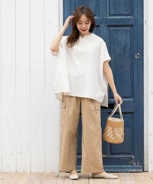 rps(アールピーエス)の「共ベルト付きカーゴワイドパンツ(カーゴパンツ・レディース・ライトカーキ/ベージュ/ブラック・フリー)」の17枚目の写真