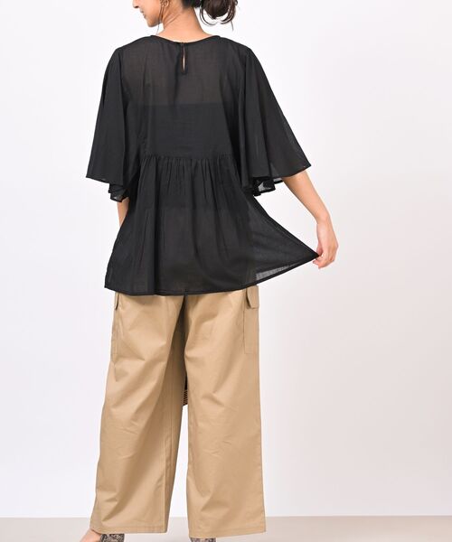 rps(アールピーエス)の「共ベルト付きカーゴワイドパンツ(カーゴパンツ・レディース・ライトカーキ/ベージュ/ブラック・フリー)」の12枚目の写真