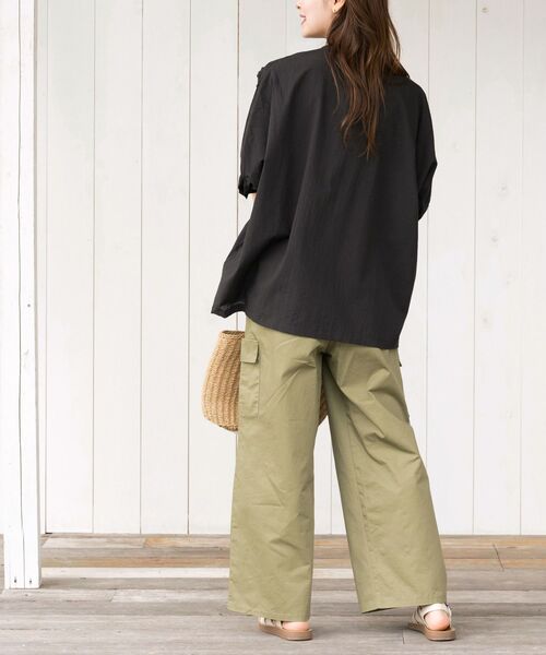 rps(アールピーエス)の「共ベルト付きカーゴワイドパンツ(カーゴパンツ・レディース・ライトカーキ/ベージュ/ブラック・フリー)」の18枚目の写真