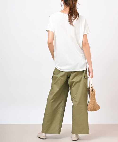 rps(アールピーエス)の「共ベルト付きカーゴワイドパンツ(カーゴパンツ・レディース・ライトカーキ/ベージュ/ブラック・フリー)」の19枚目の写真
