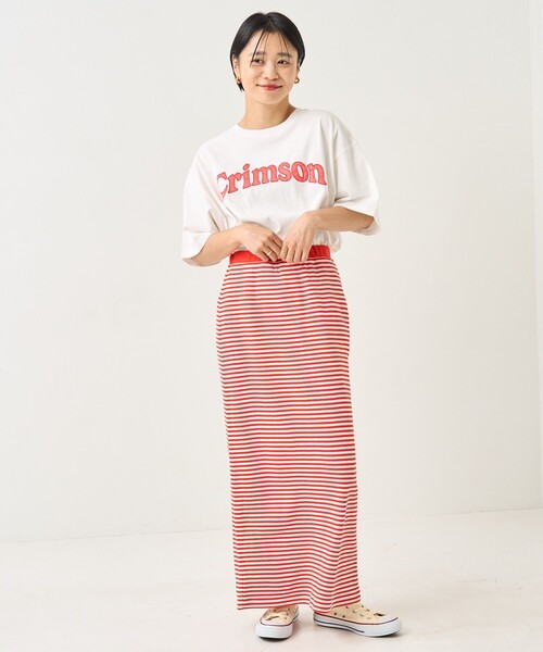 FREAK'S STORE（フリークスストア）の「ハニカムボーダースカート（スカート・レディース・レッド/ネイビー/ブラック・ﾌﾘ-）」の4枚目の写真