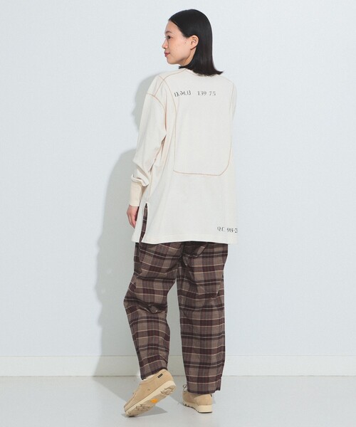 BEAMS BOY（ビームスボーイ）の「BEAMS BOY / フランネル チェック 2プリーツ パンツ（その他パンツ・レディース・チャコールグレー/ブラウン・1/2）」の11枚目の写真