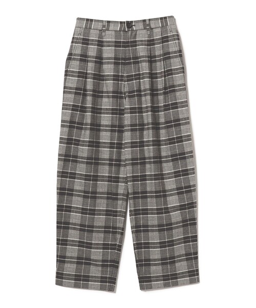 BEAMS BOY（ビームスボーイ）の「BEAMS BOY / フランネル チェック 2プリーツ パンツ（その他パンツ・レディース・チャコールグレー/ブラウン・1/2）」の18枚目の写真