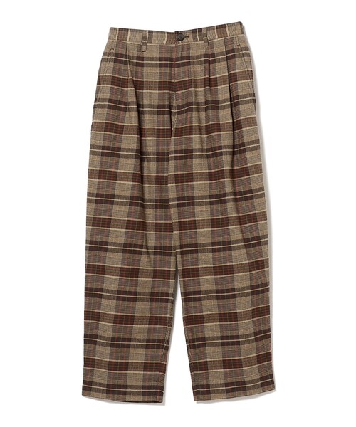 BEAMS BOY（ビームスボーイ）の「BEAMS BOY / フランネル チェック 2プリーツ パンツ（その他パンツ・レディース・チャコールグレー/ブラウン・1/2）」の22枚目の写真