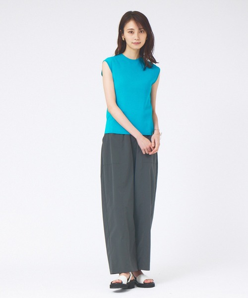 abahouse mavie（アバハウスマヴィ）の「ウォッシャブルノースリプルオーバー（ニット/セーター・レディース・ホワイト/ブラック/ブルー・フリー）」の6枚目の写真