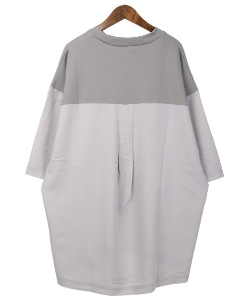 LUXSTYLE(ラグスタイル)の「カットジョーゼット異素材切替Tシャツ(Tシャツ/カットソー・メンズ・ベージュ/ブラック/グレー・M/L)」の20枚目の写真