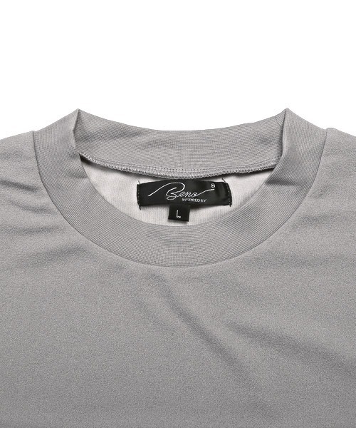 LUXSTYLE(ラグスタイル)の「カットジョーゼット異素材切替Tシャツ(Tシャツ/カットソー・メンズ・ベージュ/ブラック/グレー・M/L)」の15枚目の写真