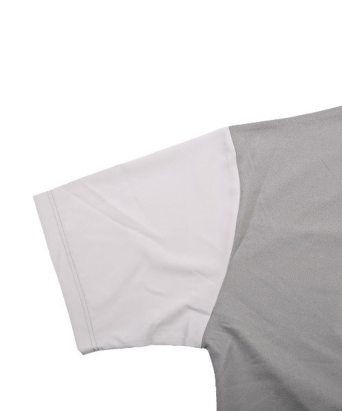 LUXSTYLE(ラグスタイル)の「カットジョーゼット異素材切替Tシャツ(Tシャツ/カットソー・メンズ・ベージュ/ブラック/グレー・M/L)」の5枚目の写真